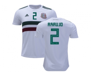 Mexico #2 Araujo Away Soccer Country Jersey