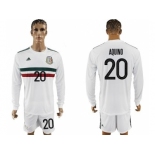 Mexico #20 Aquino Away Long Sleeves Soccer Country Jersey