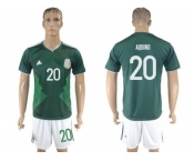 Mexico #20 Aquino Green Home Soccer Country Jersey