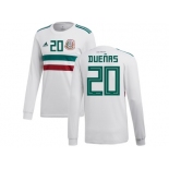 Mexico #20 Duenas Away Long Sleeves Soccer Country Jersey