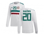 Mexico #20 Duenas Away Long Sleeves Soccer Country Jersey