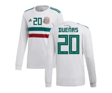 Mexico #20 Duenas Away Long Sleeves Soccer Country Jersey