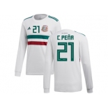 Mexico #21 C.Pena Away Long Sleeves Soccer Country Jersey