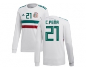 Mexico #21 C.Pena Away Long Sleeves Soccer Country Jersey