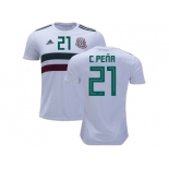 Mexico #21 C.Pena Away Soccer Country Jersey