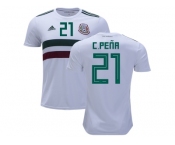 Mexico #21 C.Pena Away Soccer Country Jersey