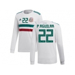 Mexico #22 P.Aguilar Away Long Sleeves Soccer Country Jersey