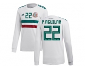 Mexico #22 P.Aguilar Away Long Sleeves Soccer Country Jersey