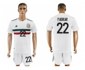 Mexico #22 P.Aguilar Away Soccer Country Jersey