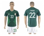 Mexico #22 P.Aguilar Green Home Soccer Country Jersey