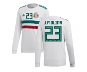 Mexico #23 J.Molina Away Long Sleeves Soccer Country Jersey