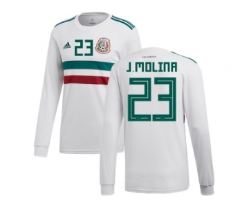 Mexico #23 J.Molina Away Long Sleeves Soccer Country Jersey