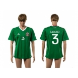 Mexico #3 Salcido Green Home Soccer Country Jersey1