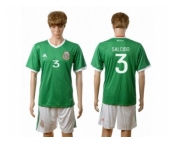 Mexico #3 Salcido Green Home Soccer Country Jersey