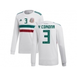 Mexico #3 Y.Corona Away Long Sleeves Soccer Country Jersey