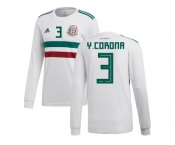 Mexico #3 Y.Corona Away Long Sleeves Soccer Country Jersey