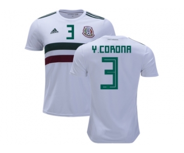 Mexico #3 Y.Corona Away Soccer Country Jersey