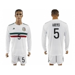 Mexico #5 A.Reyes Away Long Sleeves Soccer Country Jersey