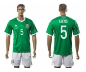 Mexico #5 A.Reyes Green Home Soccer Country Jersey1