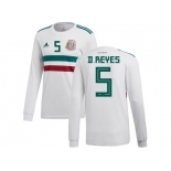 Mexico #5 D.Reyes Away Long Sleeves Soccer Country Jersey