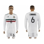 Mexico #6 J.Emmanuel Away Long Sleeves Soccer Country Jersey