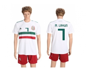 Mexico #7 M.Layun Away Soccer Country Jersey