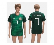 Mexico #7 M.Layun Green Training Soccer Country Jersey