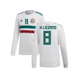 Mexico #8 H.Lozano Away Long Sleeves Soccer Country Jersey