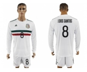 Mexico #8 J.Dos Santos Away Long Sleeves Soccer Country Jersey