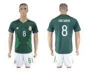 Mexico #8 J.Dos Santos Green Home Soccer Country Jersey