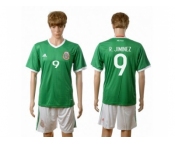 Mexico #9 R.Jimenez Green Home Soccer Country Jersey1