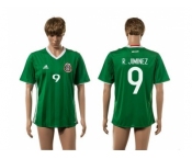 Mexico #9 R.Jimenez Green Home Soccer Country Jersey3