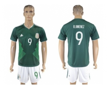 Mexico #9 R.Jimenez Green Home Soccer Country Jersey