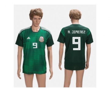 Mexico #9 R.Jimenez Green Training Soccer Country Jersey