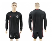 Mexico Blank Black Long Sleeves Goalkeeper Soccer Country Jersey