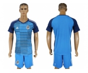 Mexico Blank Blue Goalkeeper Soccer Country Jersey