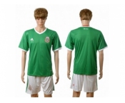 Mexico Blank Green Home Soccer Country Jersey2