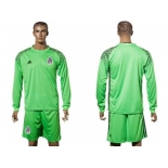 Mexico Blank Green Long Sleeves Goalkeeper Soccer Country Jersey