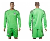 Mexico Blank Green Long Sleeves Goalkeeper Soccer Country Jersey