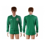 Mexico Blank Home Long Sleeves Soccer Country Jersey1