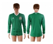 Mexico Blank Home Long Sleeves Soccer Country Jersey1