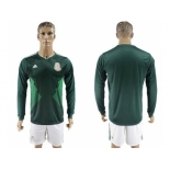 Mexico Blank Home Long Sleeves Soccer Country Jersey