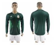 Mexico Blank Home Long Sleeves Soccer Country Jersey