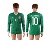 Mexico Personalized Home Long Sleeves Soccer Country Jersey