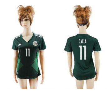 Mexico #11 C.Vela Home Soccer Country Jersey