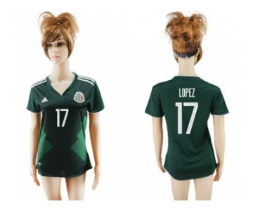 Mexico #17 Lopez Home Soccer Country Jersey