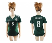 Mexico #8 J.Dos Santos Home Soccer Country Jersey