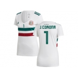 Women Mexico #1 J.Corona Away Soccer Country Jersey