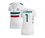 Women Mexico #1 J.Corona Away Soccer Country Jersey