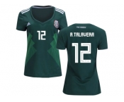 Women Mexico #12 A.Talavera Home Soccer Country Jersey